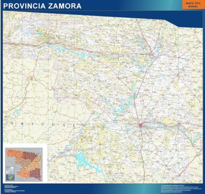 Mapa Provincia Zamora gigante. Mapas grandes para Chile y América