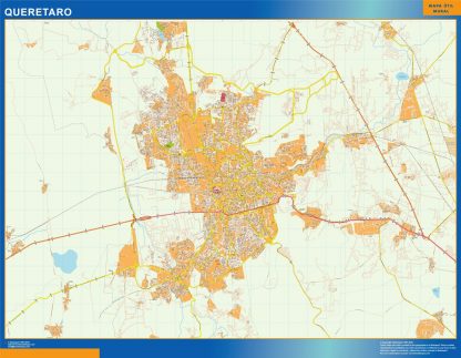 Mapa Queretaro en Mexico gigante. Mapas grandes para Chile y América
