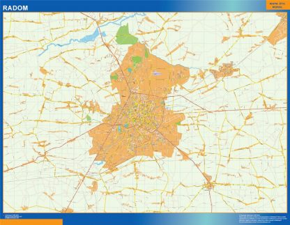 Mapa Radom Polonia gigante. Mapas grandes para Chile y América