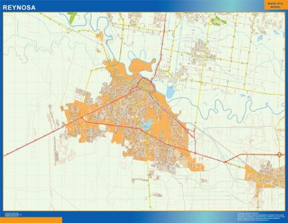 Mapa Reynosa en Mexico gigante. Mapas grandes para Chile y América