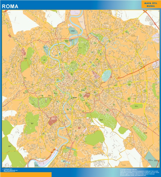 Mapa Roma gigante. Mapas grandes para Chile y América