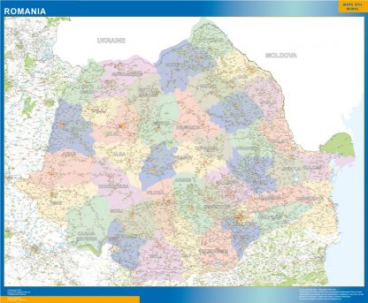 Mapa Rumania gigante. Mapas grandes para Chile y América