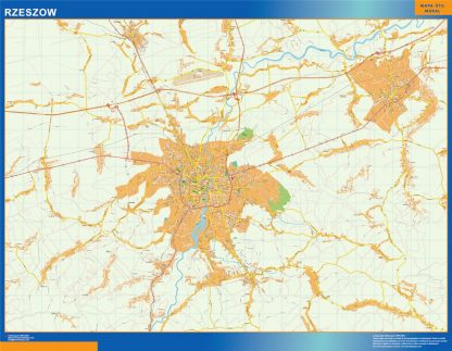 Mapa Rzeszow Polonia gigante. Mapas grandes para Chile y América
