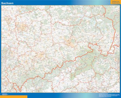 Mapa Sachsen gigante. Mapas grandes para Chile y América
