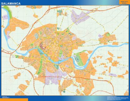 Mapa Salamanca callejero gigante. Mapas grandes para Chile y América