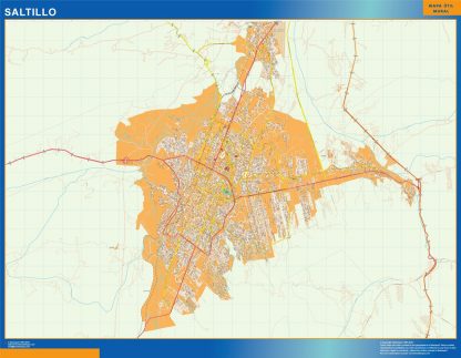 Mapa Saltillo en Mexico gigante. Mapas grandes para Chile y América