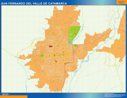 Mapa San Fernando del Valle Catamarca en Argentina gigante. Mapas grandes para Chile y América