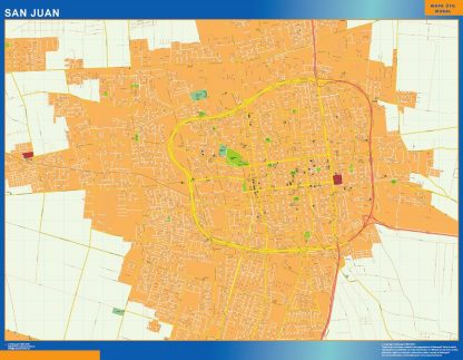 Mapa San Juan en Argentina gigante. Mapas grandes para Chile y América