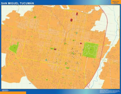 Mapa San Miguel Tucuman en Argentina gigante. Mapas grandes para Chile y América