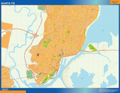 Mapa Santa Fe en Argentina gigante. Mapas grandes para Chile y América