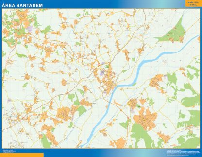 Mapa Santarem área urbana gigante. Mapas grandes para Chile y América