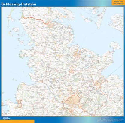 Mapa Schleswig-Holstein gigante. Mapas grandes para Chile y América