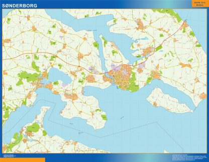 Mapa Sonderborg en Dinamarca gigante. Mapas grandes para Chile y América
