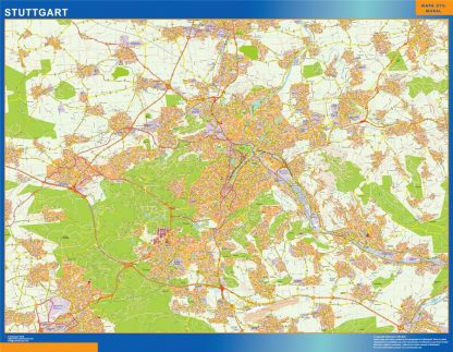Mapa Stuttgart en Alemania gigante. Mapas grandes para Chile y América