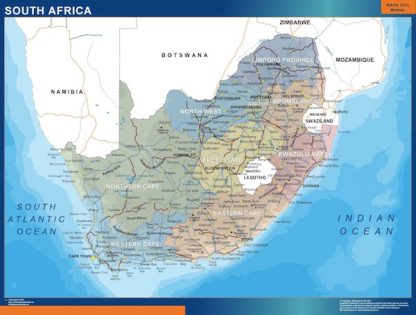 Mapa Sudafrica gigante. Mapas grandes para Chile y América