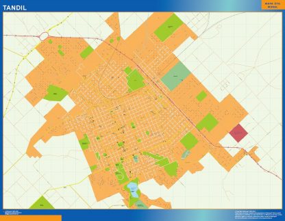 Mapa Tandil en Argentina gigante. Mapas grandes para Chile y América