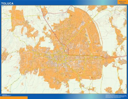Mapa Toluca Centro en Mexico gigante. Mapas grandes para Chile y América