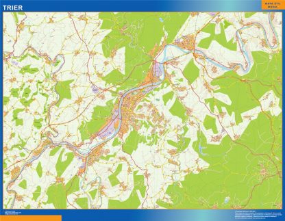 Mapa Trier en Alemania gigante. Mapas grandes para Chile y América