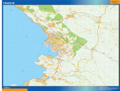 Mapa Trieste gigante. Mapas grandes para Chile y América