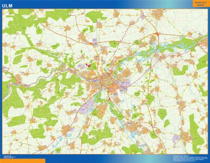 Mapa Ulm en Alemania gigante. Mapas grandes para Chile y América