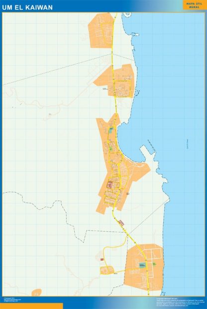 Mapa Um el Kaiwan gigante. Mapas grandes para Chile y América