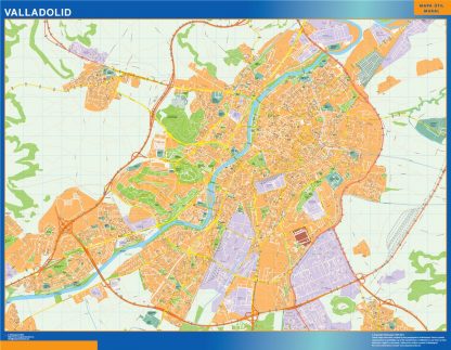Mapa Valladolid callejero gigante. Mapas grandes para Chile y América