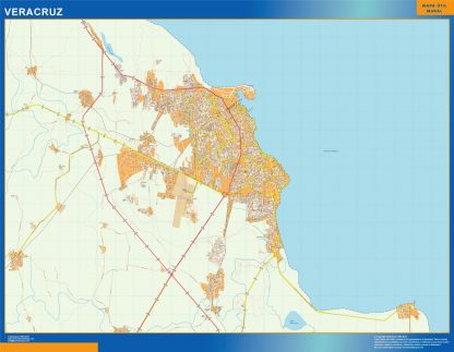 Mapa Veracruz en Mexico gigante. Mapas grandes para Chile y América