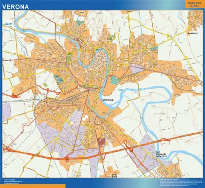 Mapa Verona gigante. Mapas grandes para Chile y América