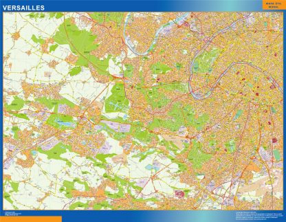 Mapa Versailles en Francia gigante. Mapas grandes para Chile y América