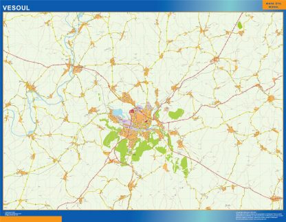 Mapa Vesoul en Francia gigante. Mapas grandes para Chile y América
