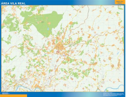 Mapa Vila Real área urbana gigante. Mapas grandes para Chile y América