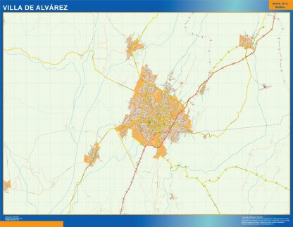 Mapa Villa De Alvarez en Mexico gigante. Mapas grandes para Chile y América