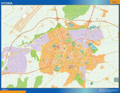 Mapa Vitoria callejero gigante. Mapas grandes para Chile y América
