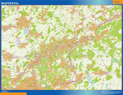 Mapa Wuppertal en Alemania gigante. Mapas grandes para Chile y América