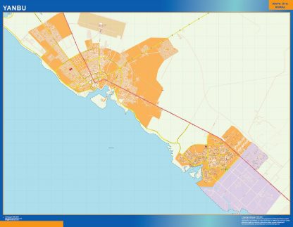 Mapa Yanbu en Arabia Saudita gigante. Mapas grandes para Chile y América