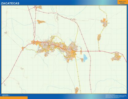 Mapa Zacatecas en Mexico gigante. Mapas grandes para Chile y América