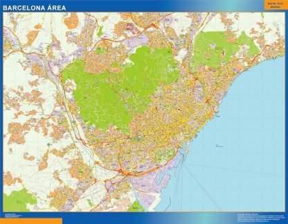 Mapa carreteras Barcelona Area gigante. Mapas grandes para Chile y América