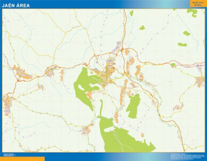 Mapa carreteras Jaen Area gigante. Mapas grandes para Chile y América