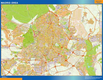 Mapa carreteras Madrid Area gigante. Mapas grandes para Chile y América
