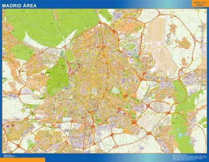 Mapa carreteras Madrid Area gigante. Mapas grandes para Chile y América