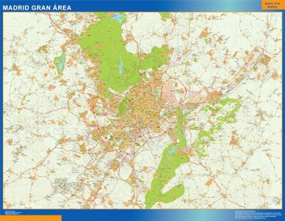 Mapa carreteras Madrid Gran Area gigante. Mapas grandes para Chile y América