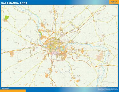 Mapa carreteras Salamanca Area gigante. Mapas grandes para Chile y América