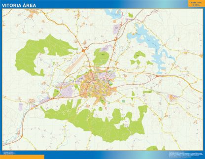 Mapa carreteras Vitoria Area gigante. Mapas grandes para Chile y América