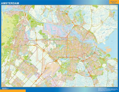 Mapa de Amsterdam gigante. Mapas grandes para Chile y América