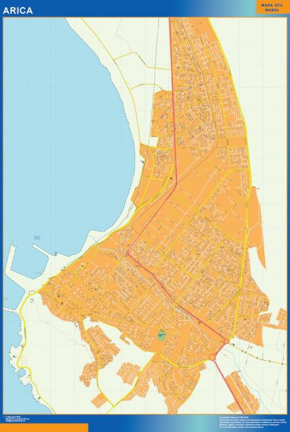 Mapa de Arica en Chile gigante. Mapas grandes para Chile y América