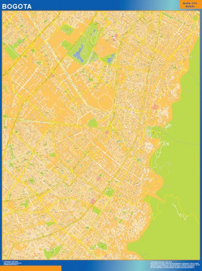 Mapa de Bogota Centro en Colombia gigante. Mapas grandes para Chile y América