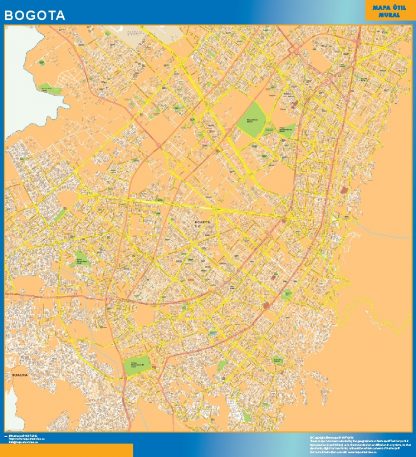 Mapa de Bogota en Colombia gigante. Mapas grandes para Chile y América