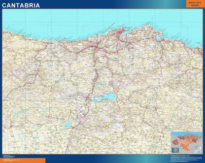 Mapa de Cantabria gigante. Mapas grandes para Chile y América