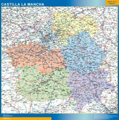 Mapa de Castilla La Mancha gigante. Mapas grandes para Chile y América
