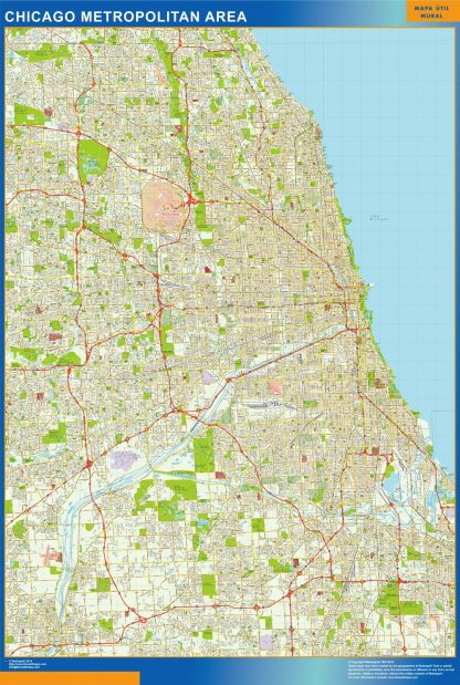 Mapa de Chicago gigante. Mapas grandes para Chile y América gigante. Mapas grandes para Chile y América